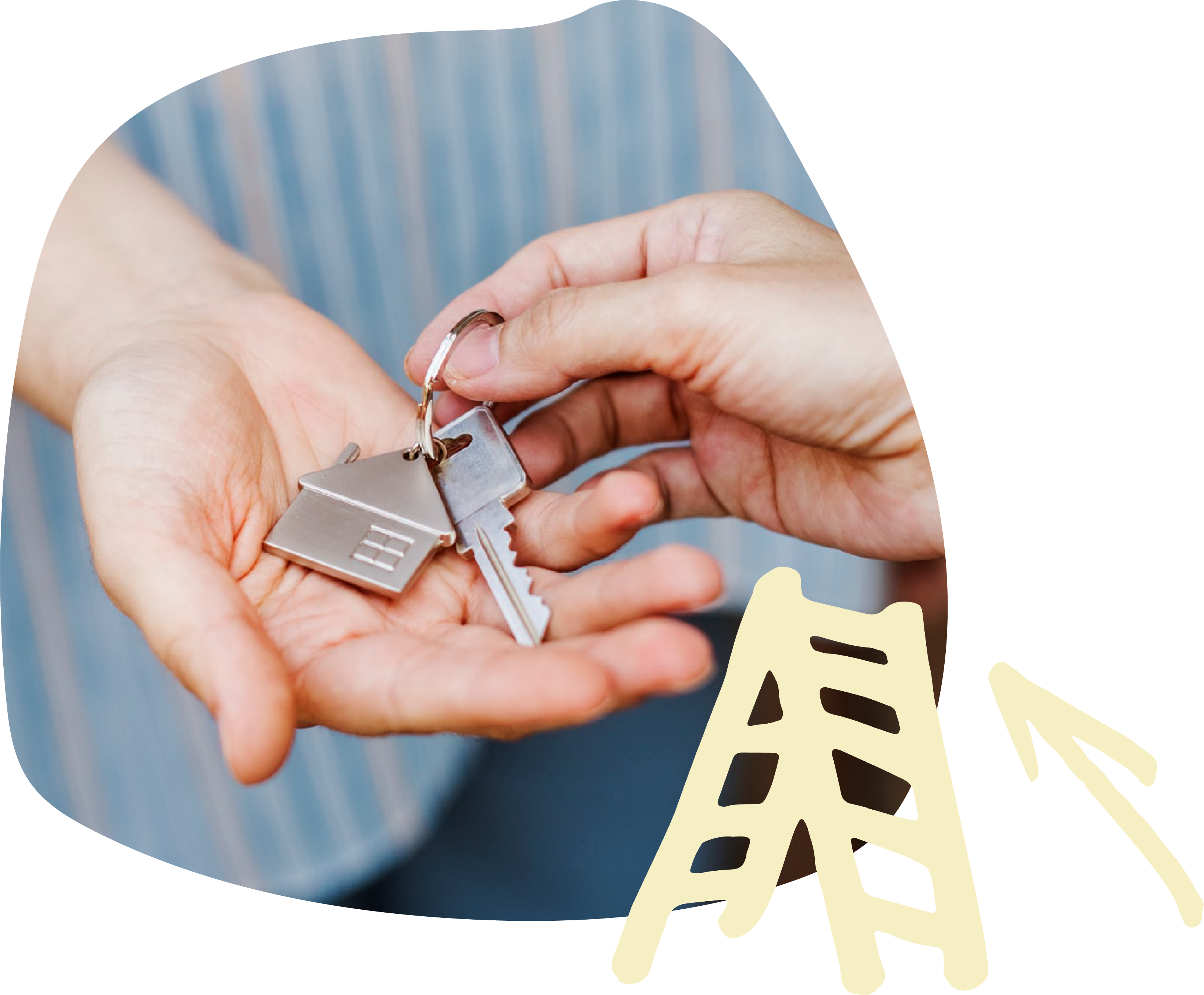 Person holds house keys
