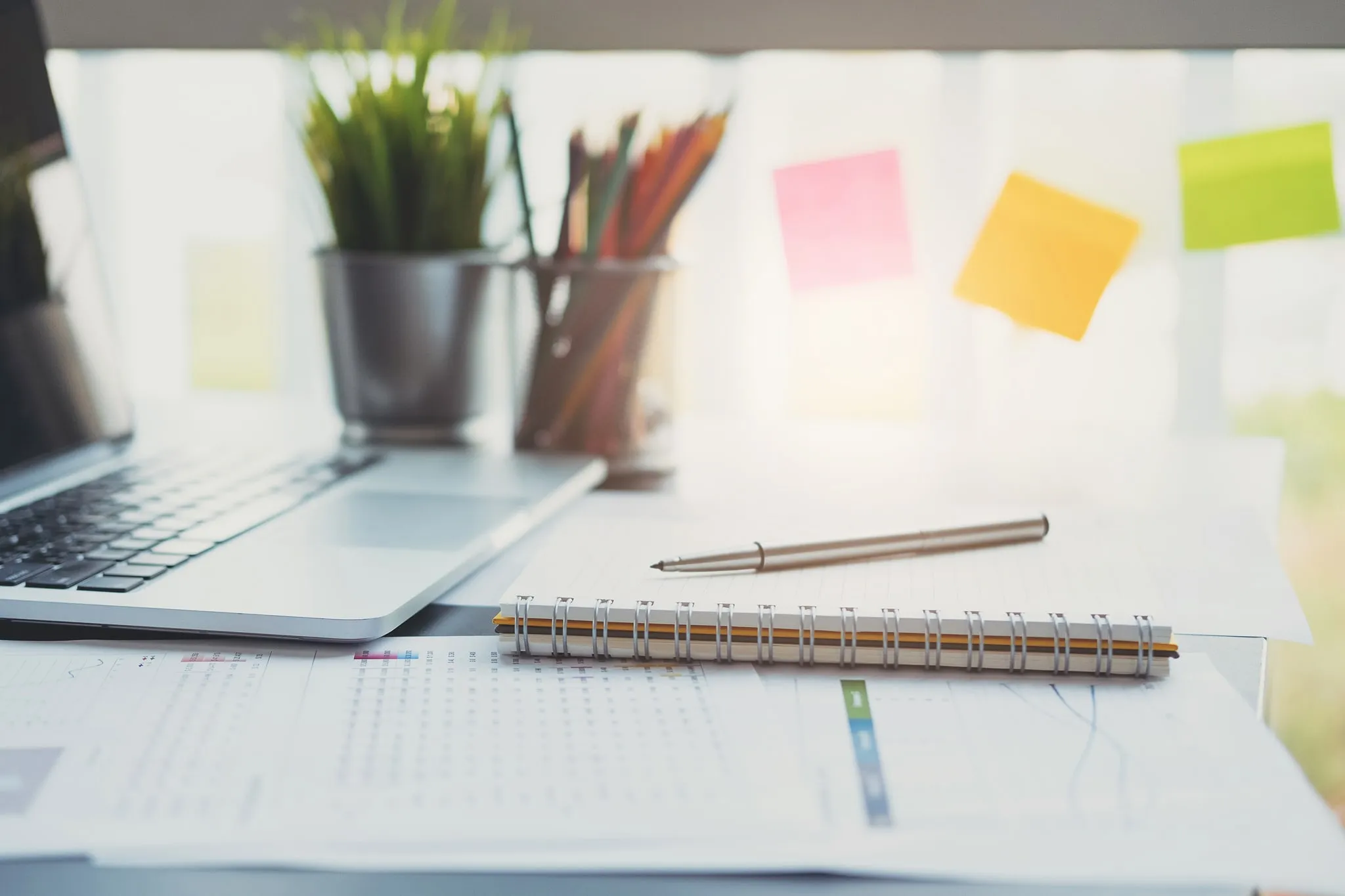 Stationary on desk