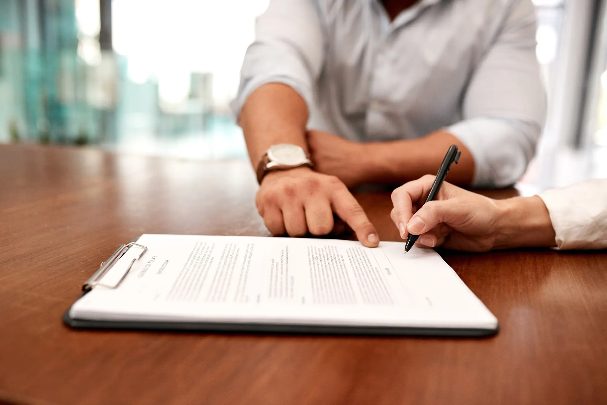 Signing a contract