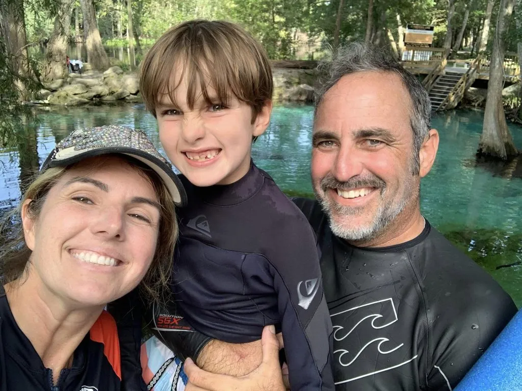 The Sobolewski family at a Florida spring