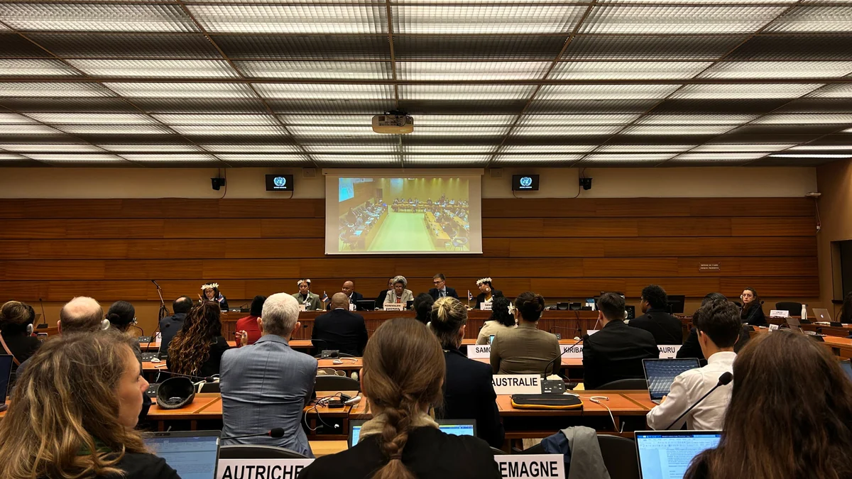 Delegates taking part in an ICAAD conference meeting.