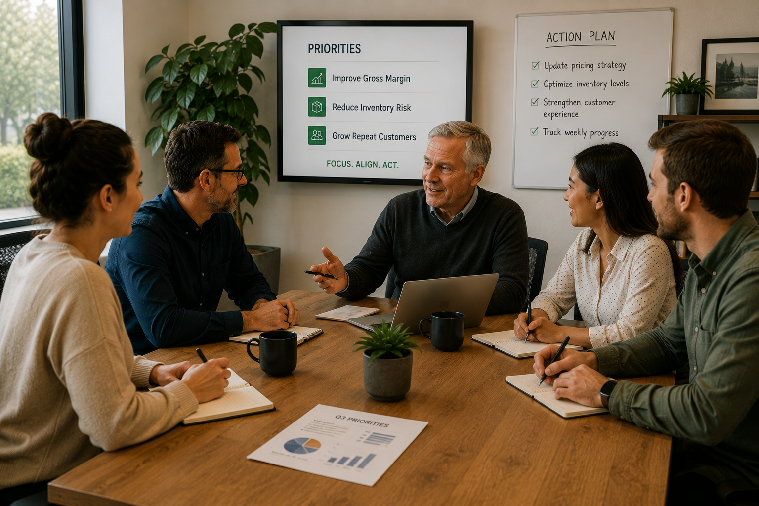 image of business professional reviewing analytics (for a hr tech)