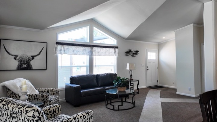 Vaulted living room