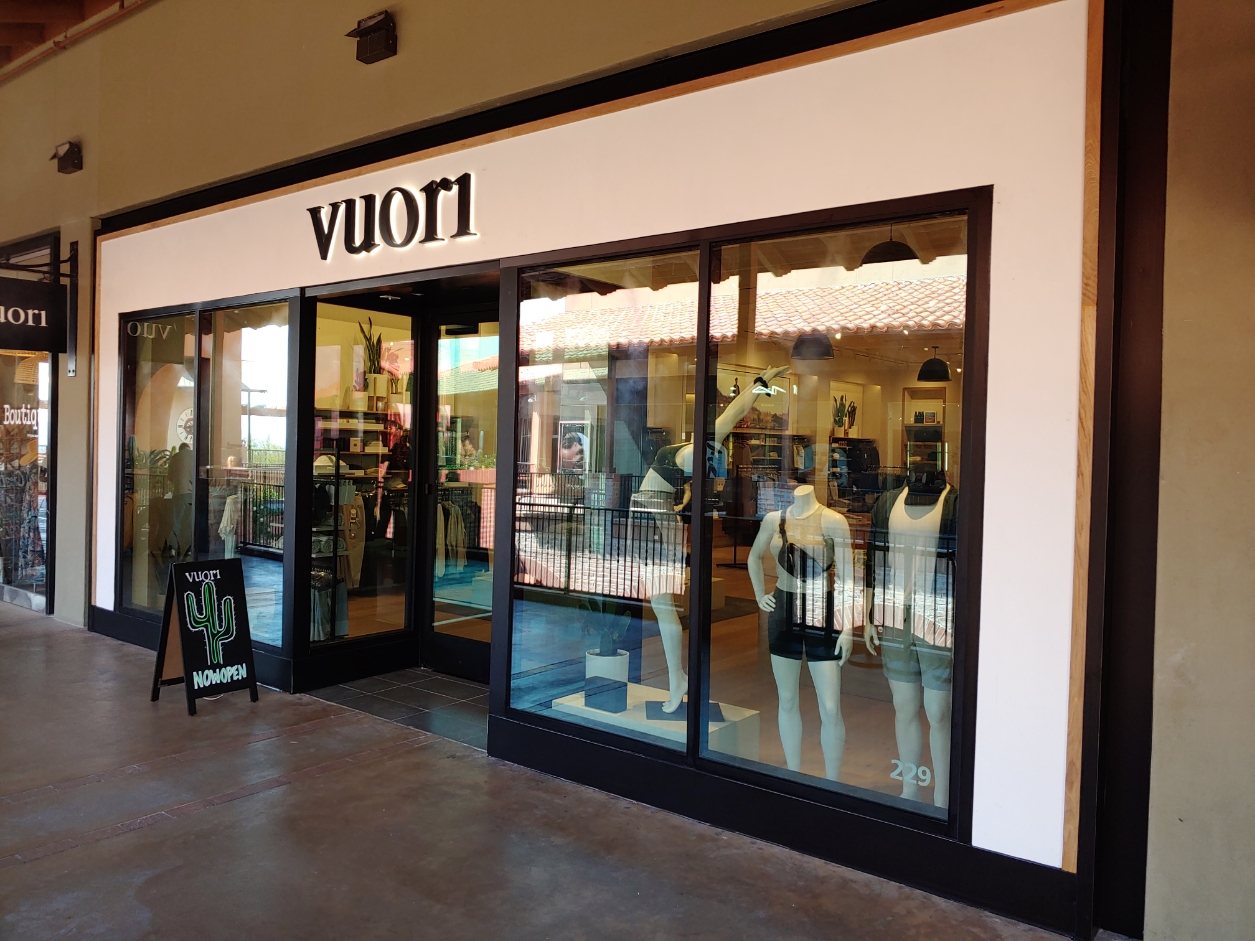 Vuori La Encantada storefront facade in Tucson, Arizona