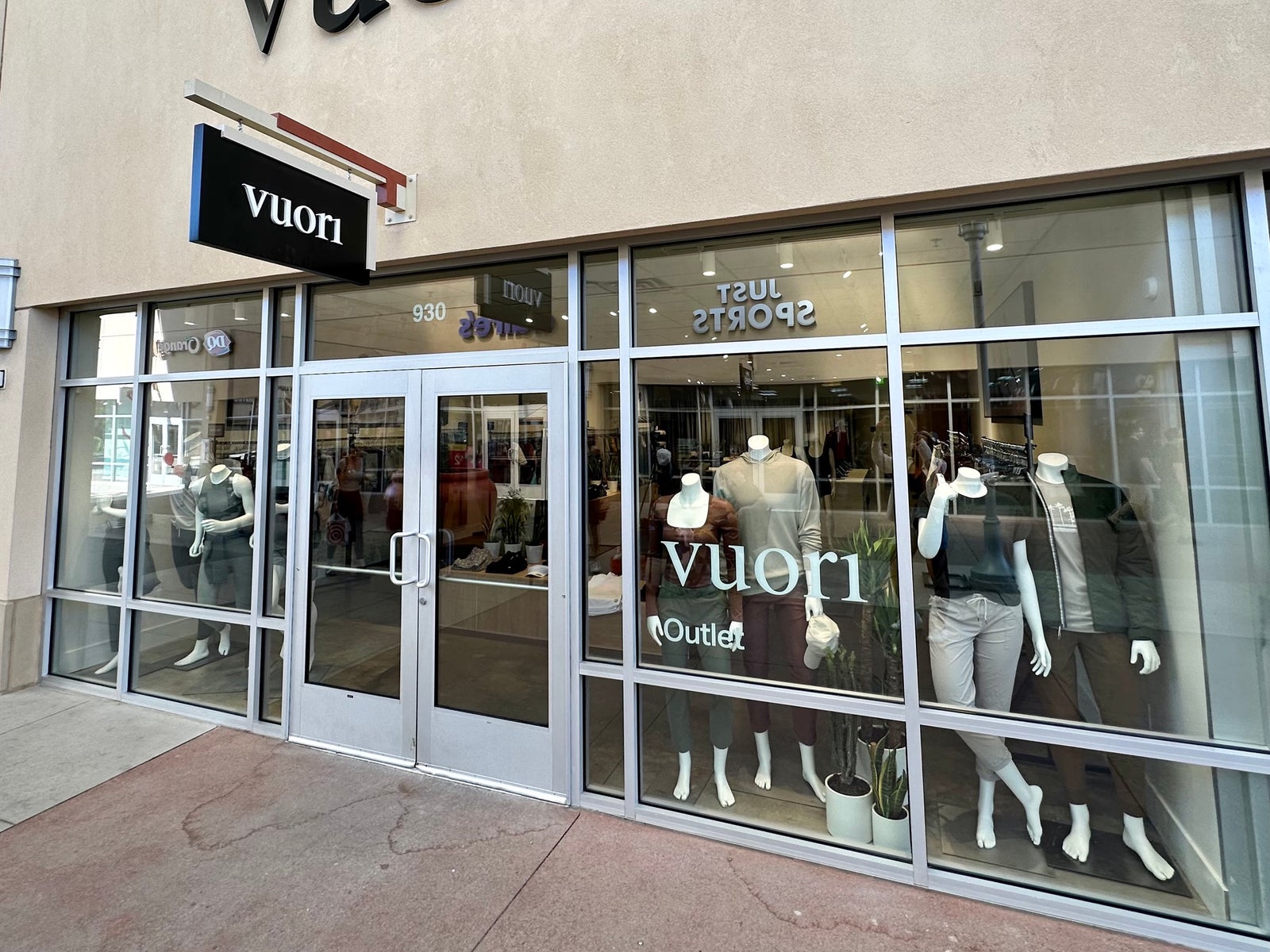 Vuori Westgate Outlets storefront facade in Glendale, Arizona