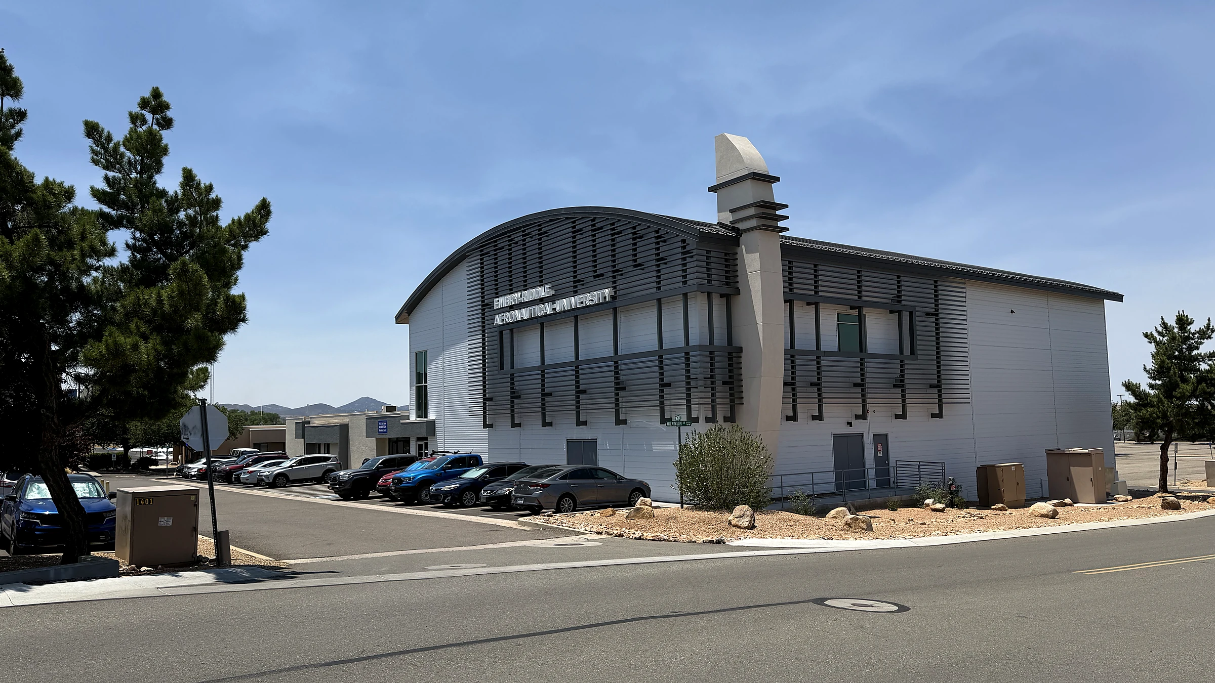 Exterior of the Embry-Riddle Aeronautical University Flight Simulator Building at the Prescott Campus