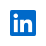 LinkedIn logo in a rounded blue square
