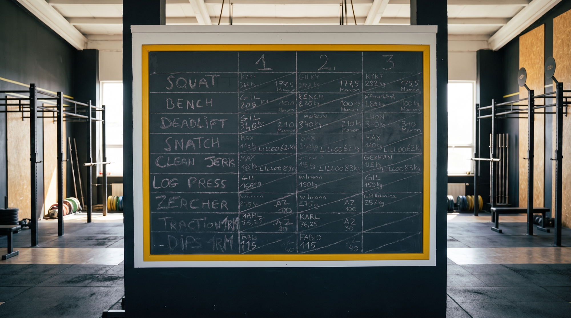 Mesure — tableau des records du club