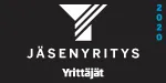 Suomen Yrittäjien jäsenyritys -merkki.