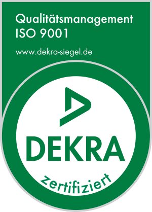 DEKRA zertifiziert nach ISO 9001 Qualitätsmanagement