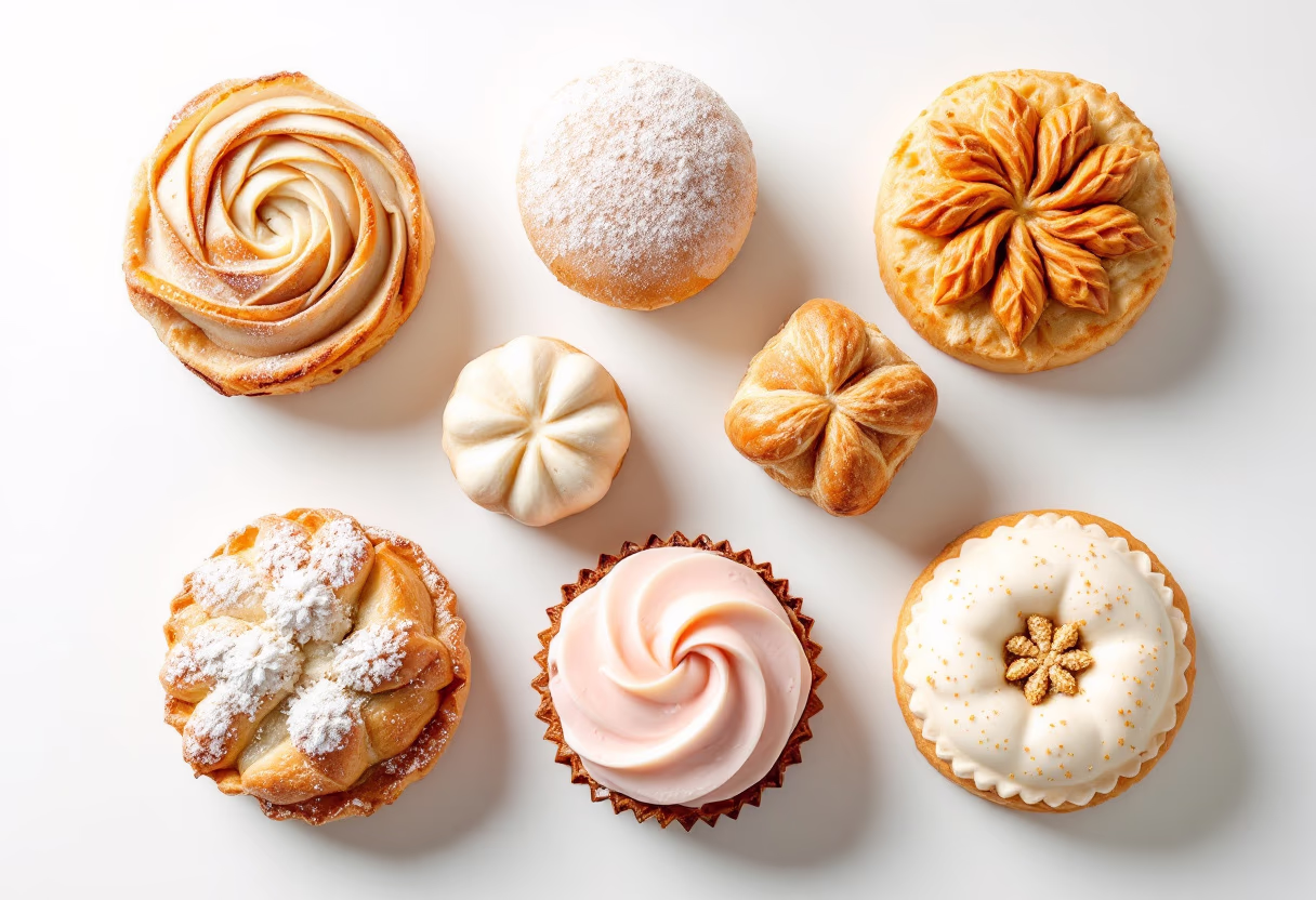 image of glutenfree pastry assortment displayed in a bakery