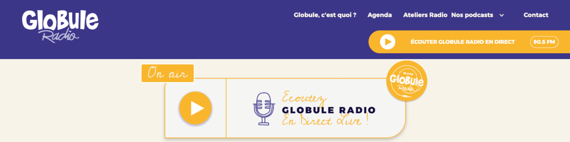 Refonte site Globule Radio