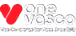 Logo with a red heart next to the text 'one vasco' in white on black background, accompanied by the phrase 'Vive, Disfruta, Colabora con el 2014' in smaller white letters.