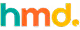 Logo with lowercase letters 'hmd' in bold colors: red 'h', orange 'm', green 'd', followed by a yellow dot.