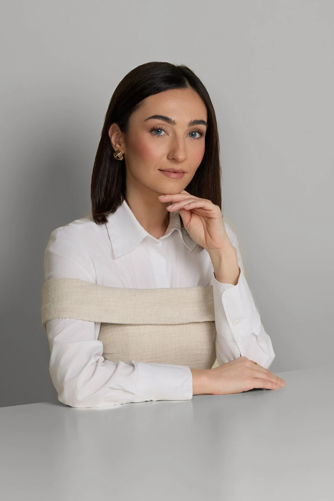 Associate at the table, business portrait for a law firm