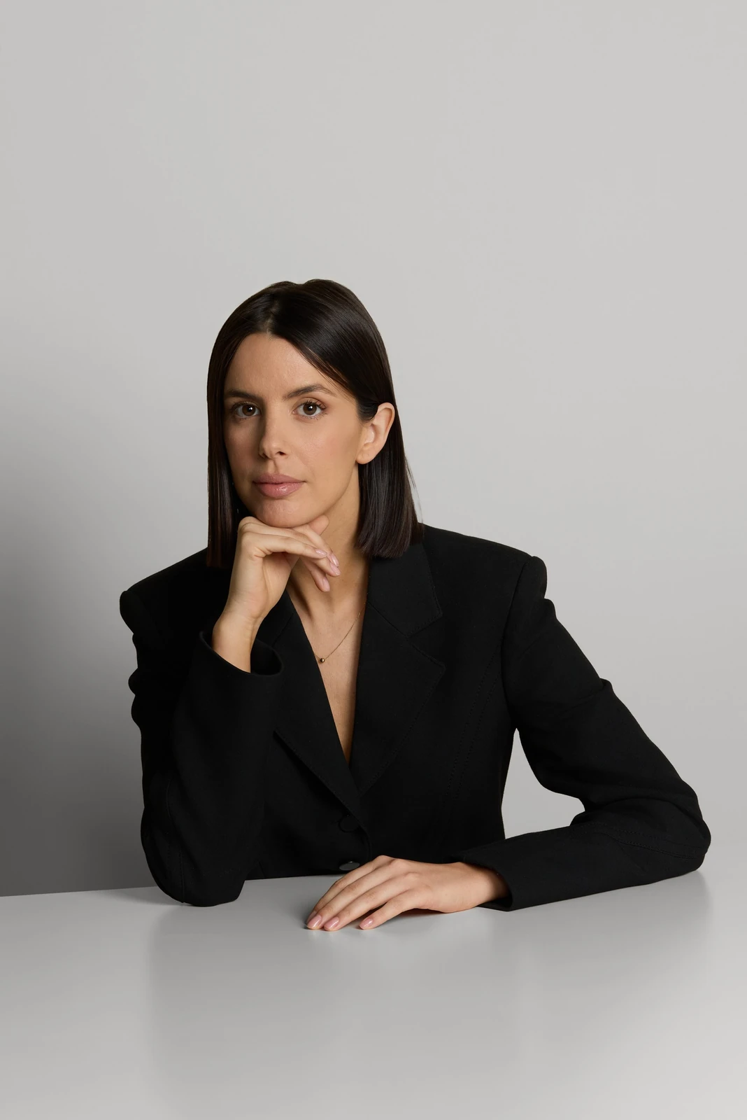 Lawyer at the table, business portrait for a law firm
