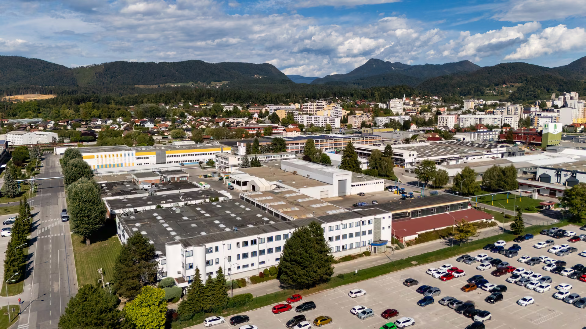 Aerial view of the Gorenje Orodjarna facility in Velenje