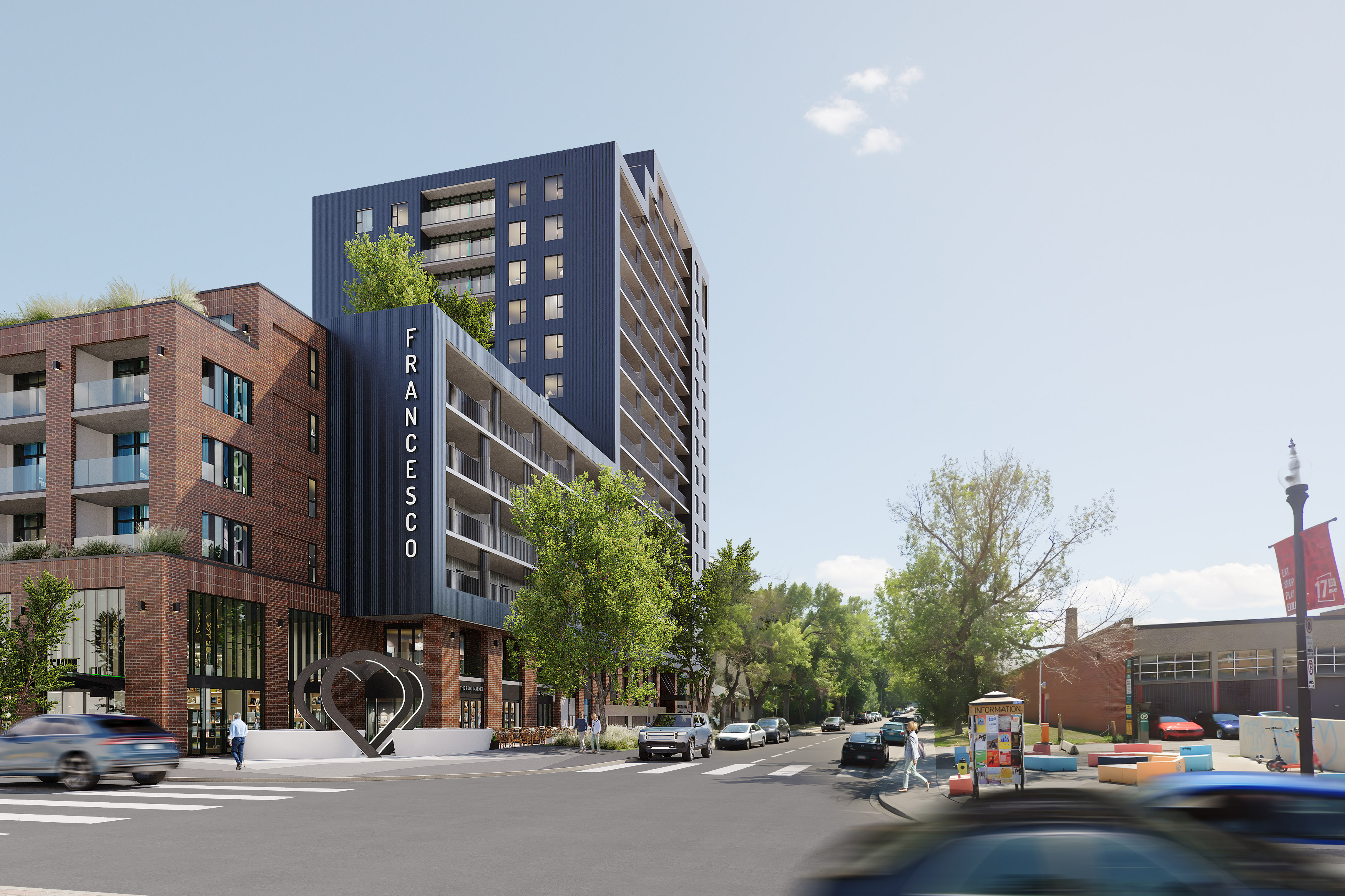 Francesco building exterior rendering