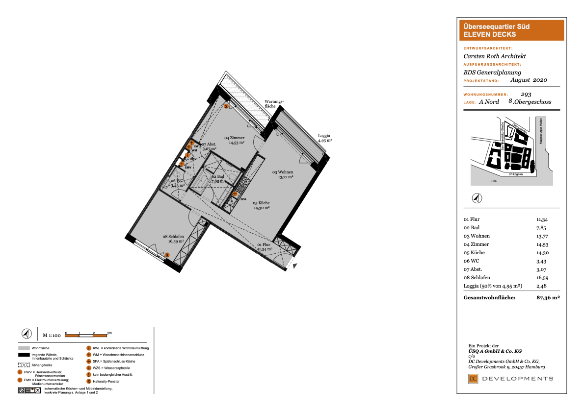 Grundriss Eleven Decks WE 293 