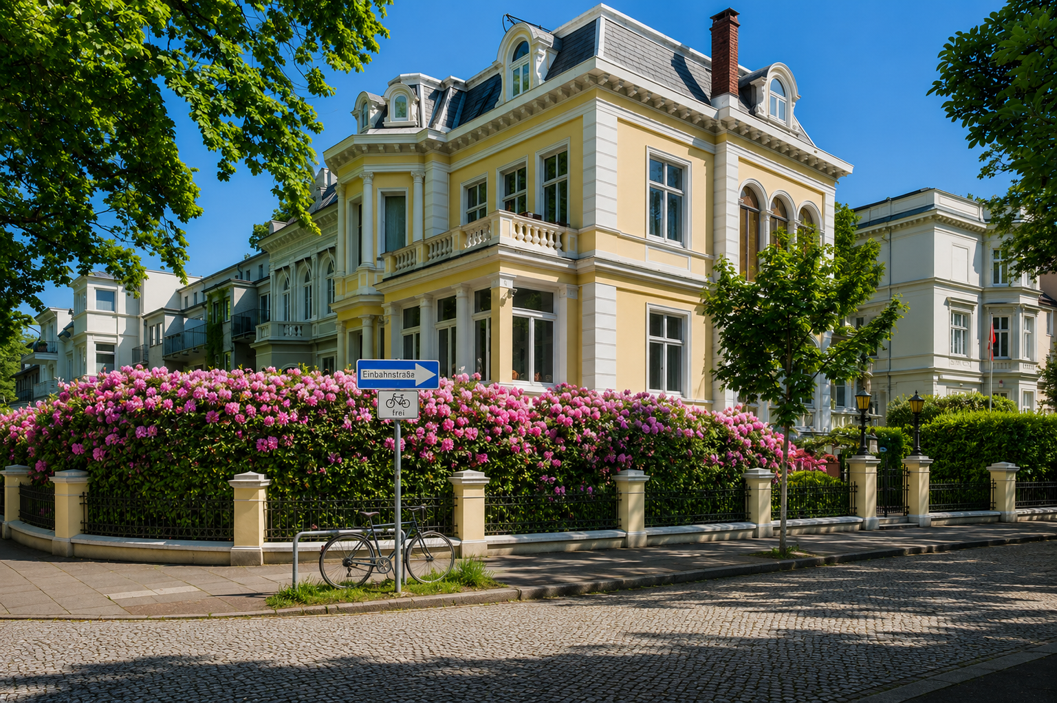 Elegante Endetagenwohnung in prachtvoller Altbauvilla, idyllische Bestlage: in nur 400m zur Alster