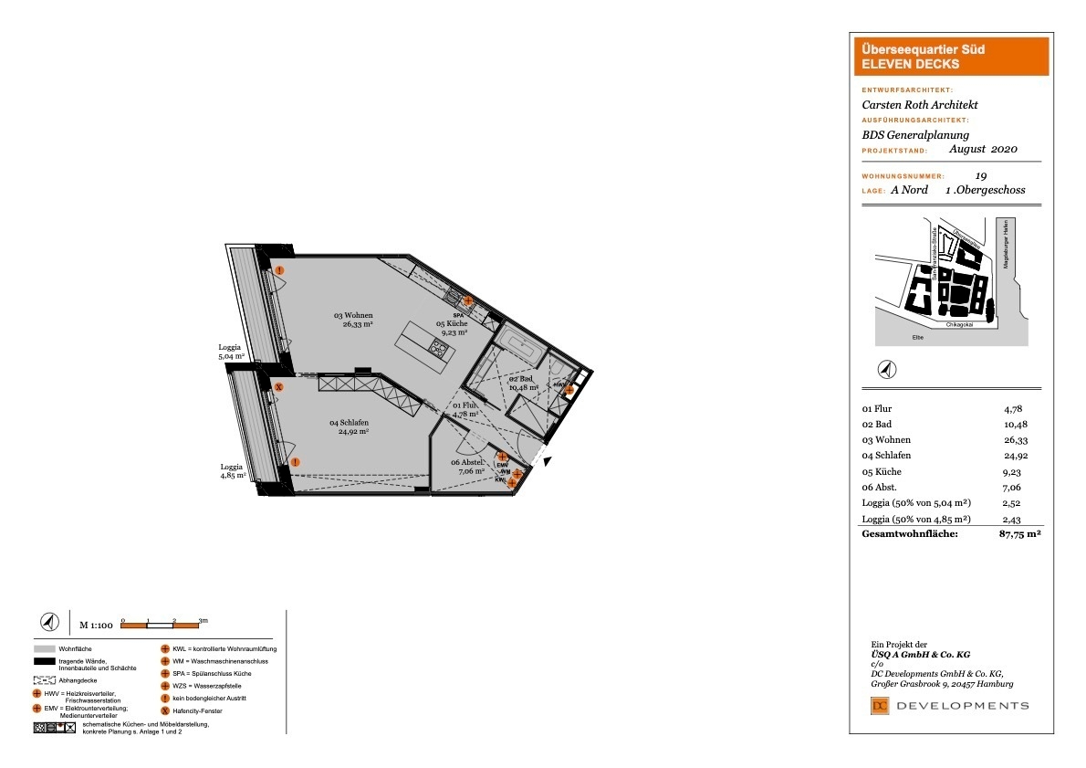 Grundriss Wohnung 19 