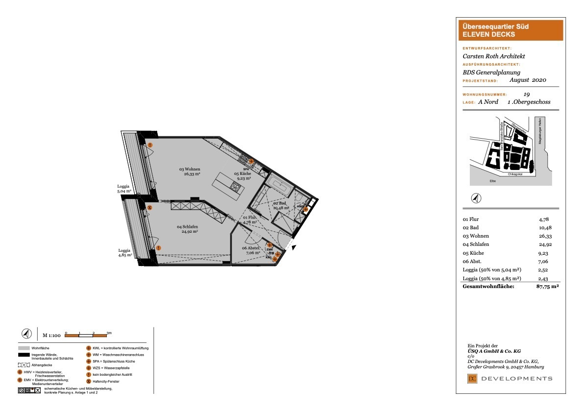 Grundriss Wohnung 19 