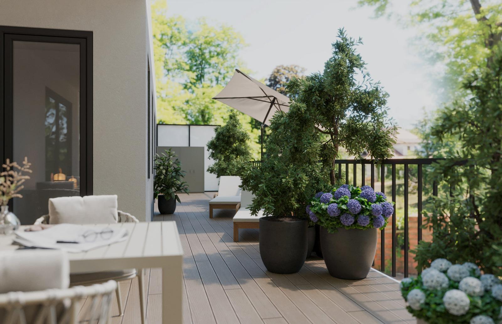 Großzügige Dachterrasse