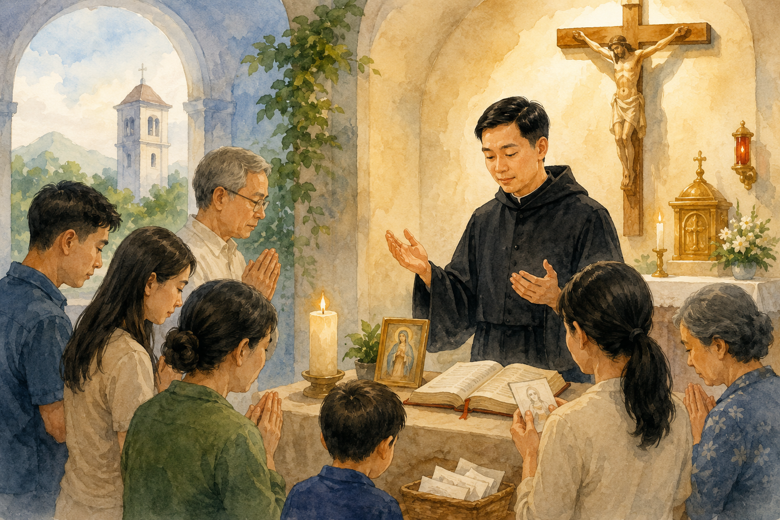 image of prayer ceremonies (for a buddhist monasteries & temple)