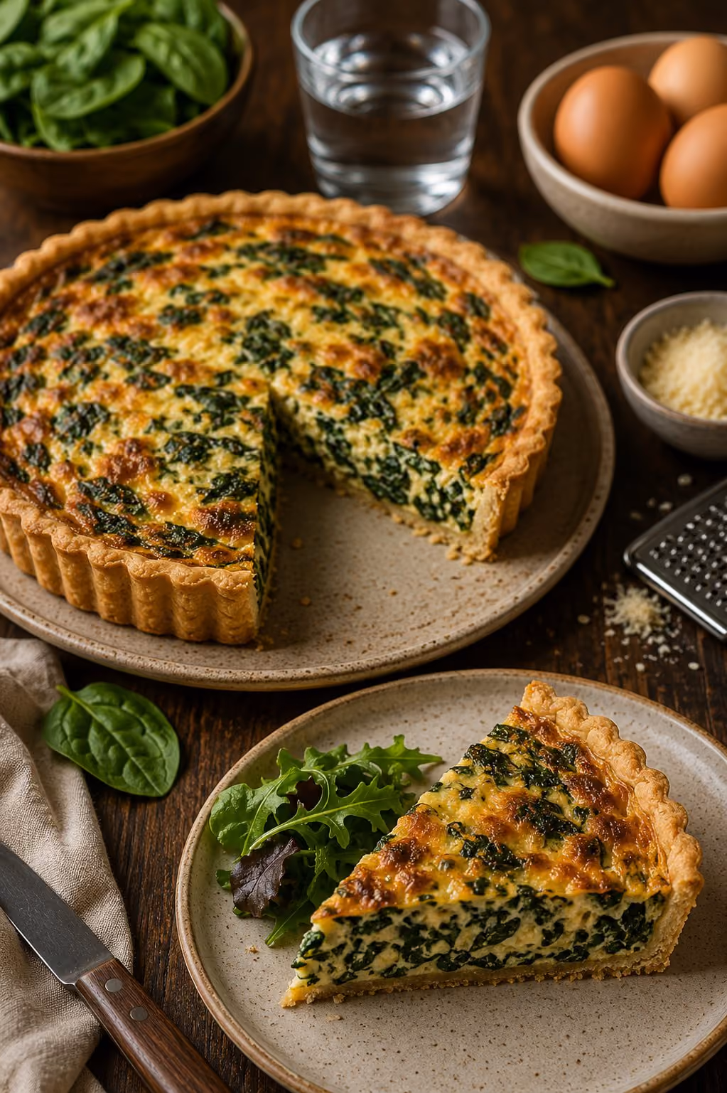 Quiche Edo épinards préparée avec Edo