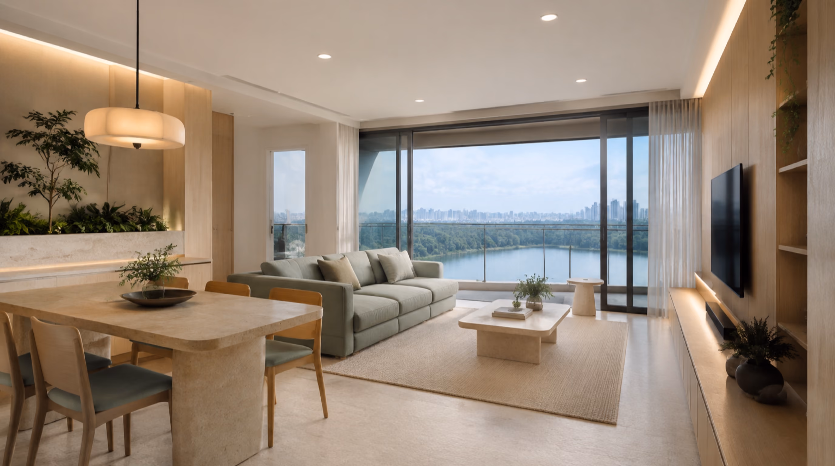 Contemporary biophilic minimalism interior inspiration for Lakeside homes, photo 1
