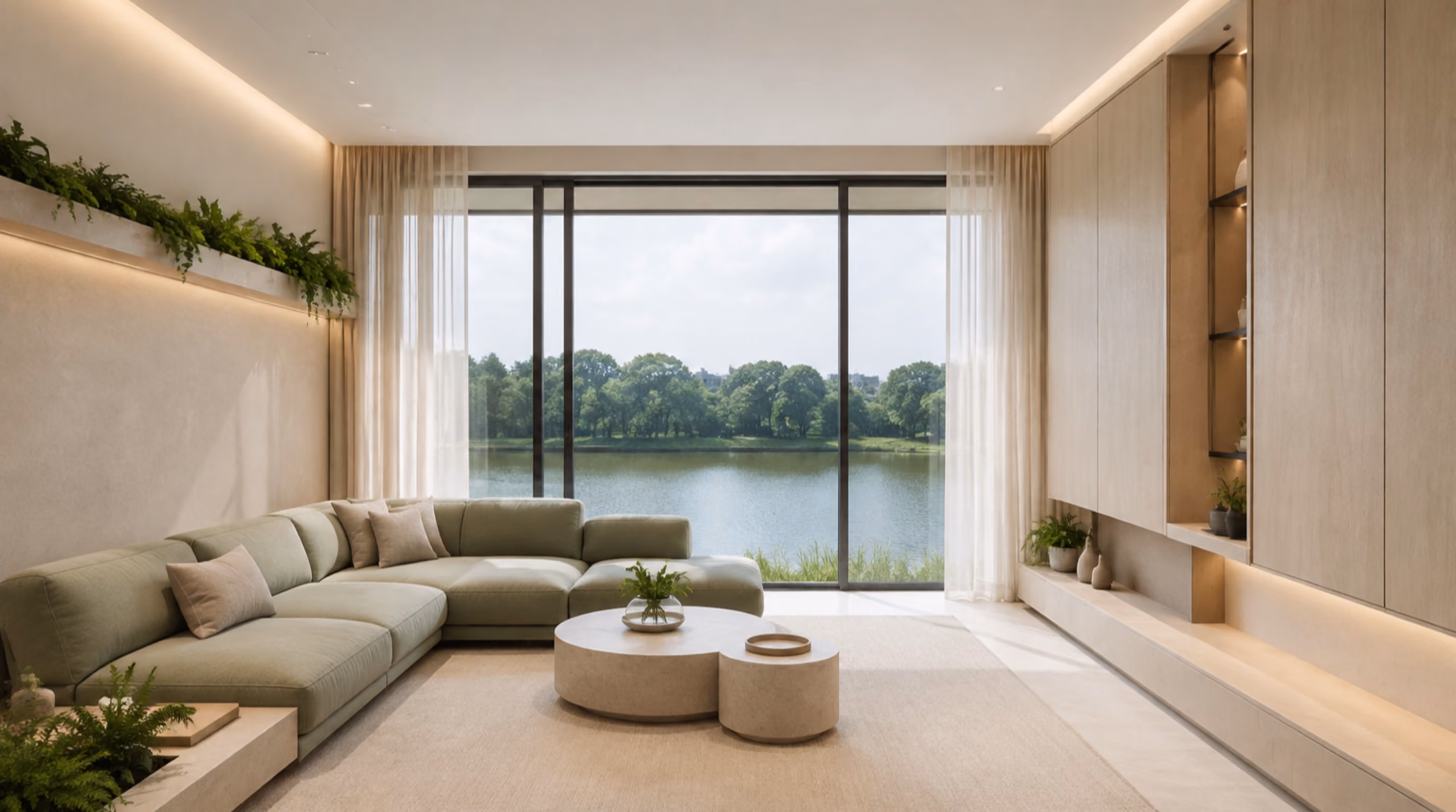 Contemporary biophilic minimalism interior inspiration for Lakeside homes, photo 2
