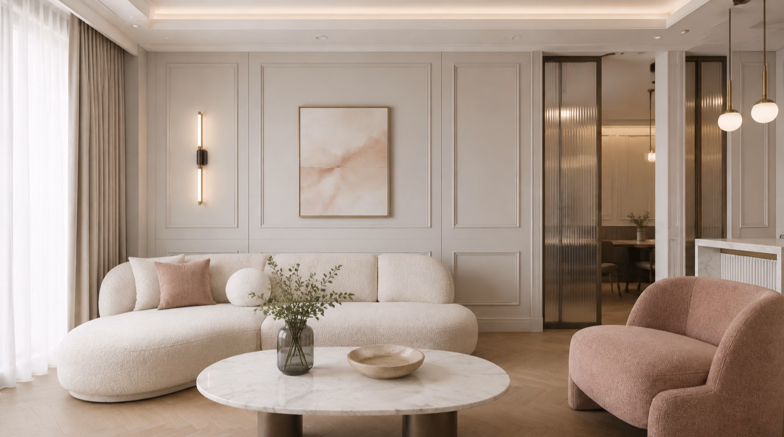 Soft parisian contemporary interior inspiration for Fernvale / Seletar homes, photo 4