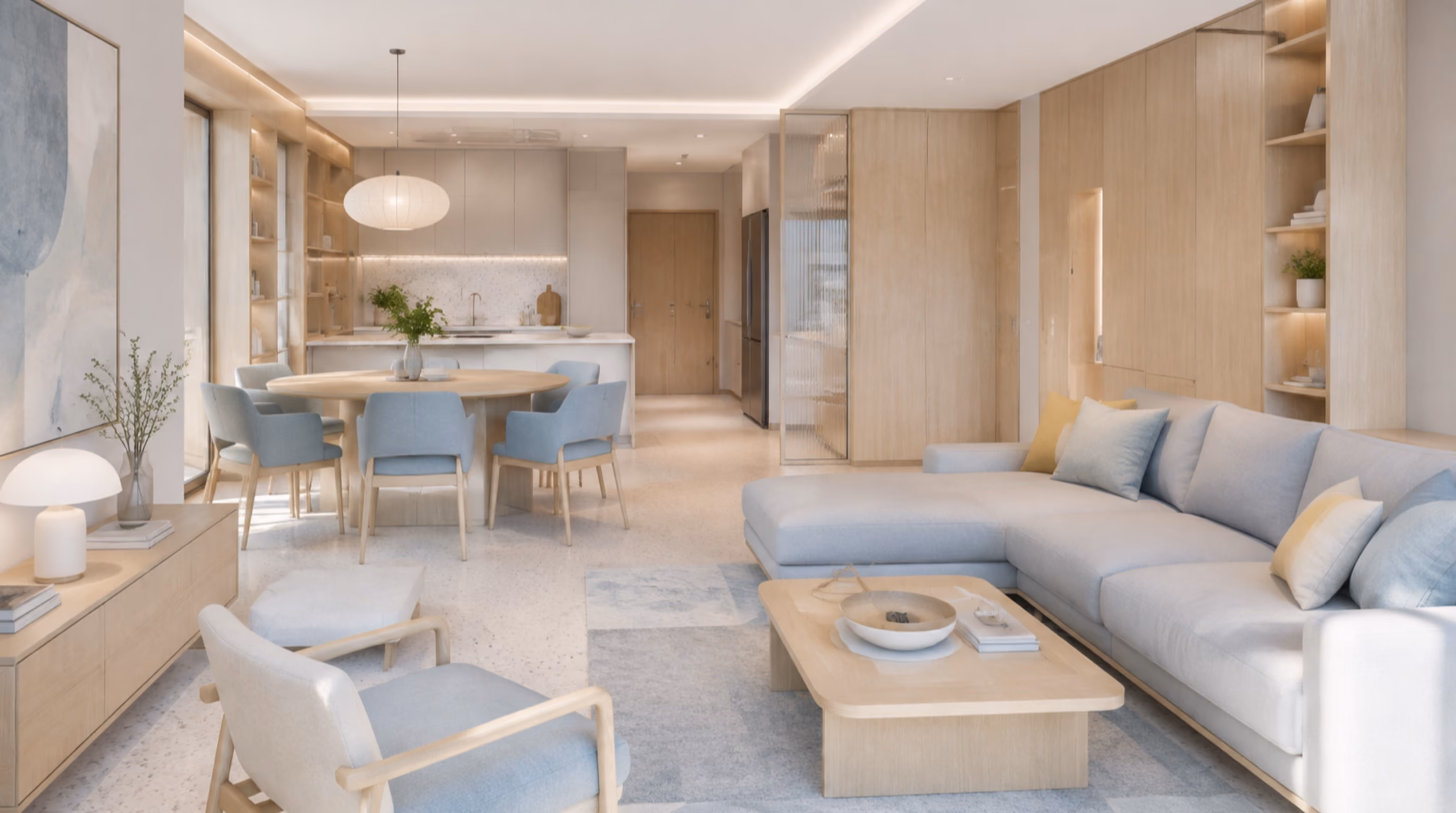 Soft scandinavian colour modern interior inspiration for Lentor homes, photo 1