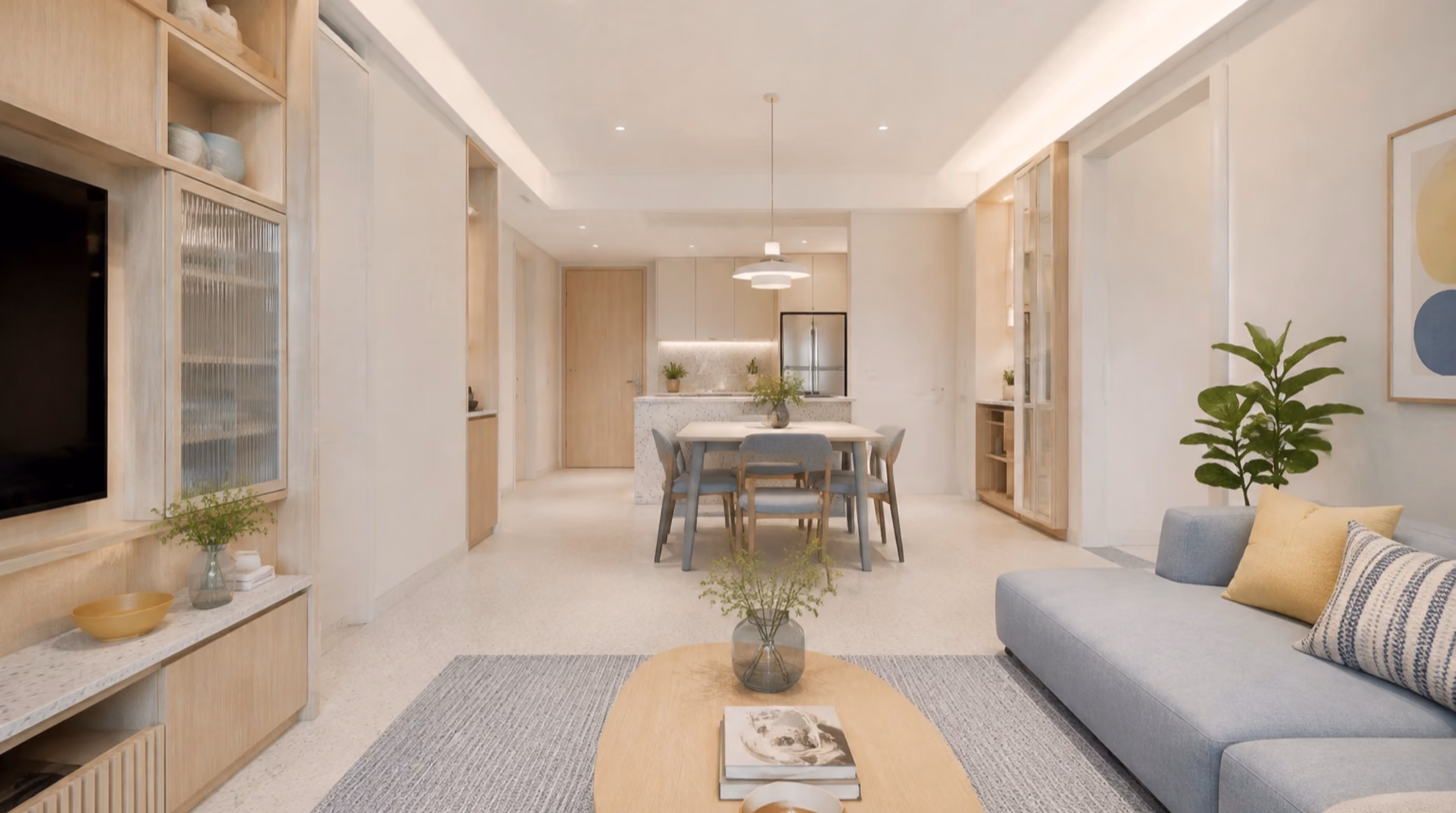 Soft scandinavian colour modern interior inspiration for Lentor homes, photo 7