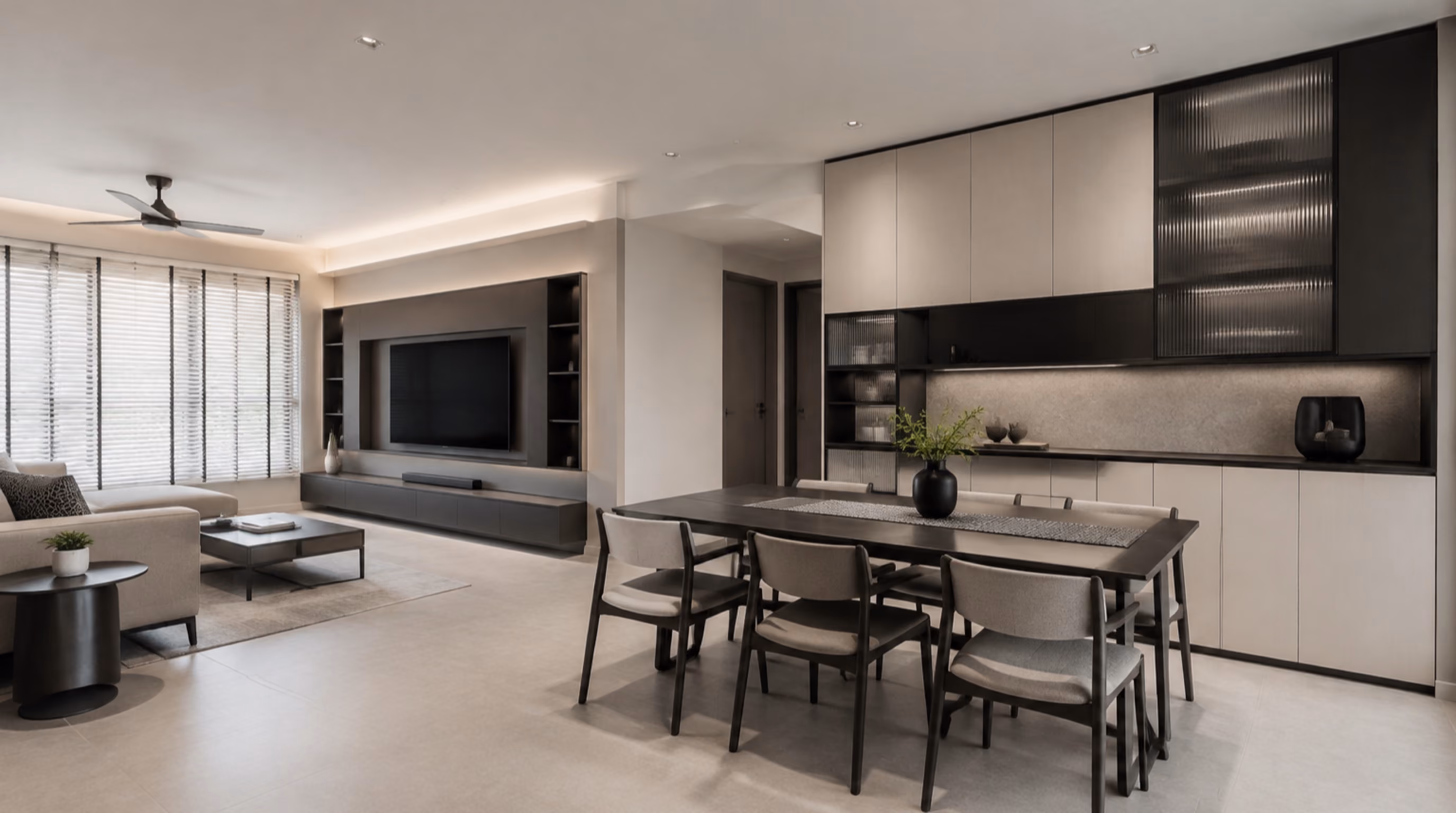 Graphic monochrome contemporary interior inspiration for Khatib homes, photo 5