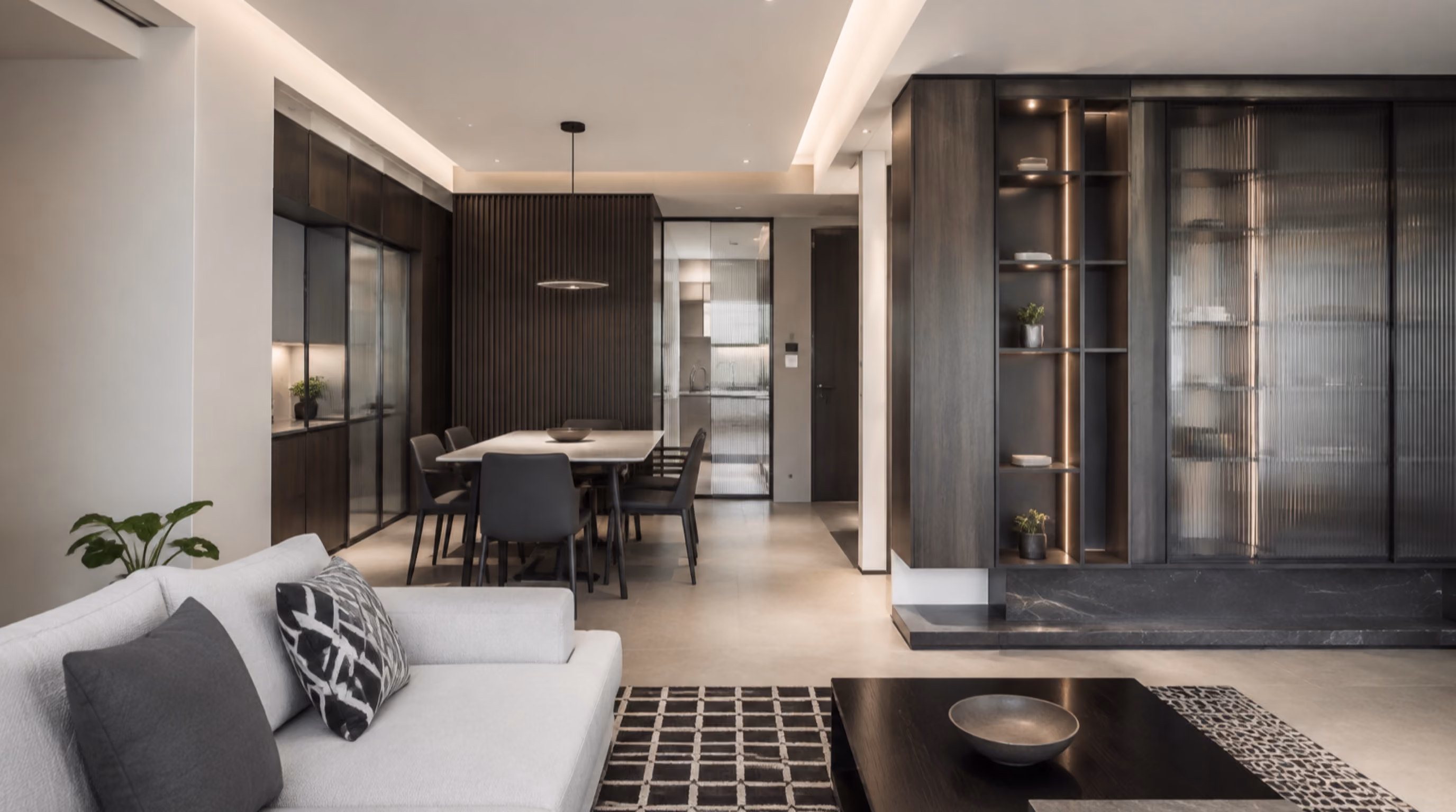 Graphic monochrome contemporary interior inspiration for Khatib homes, photo 1