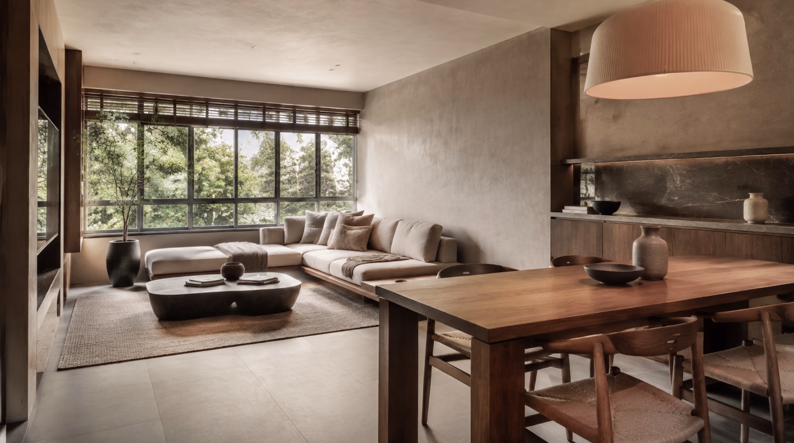 Warm modern rustic interior inspiration for Marsiling homes, photo 1
