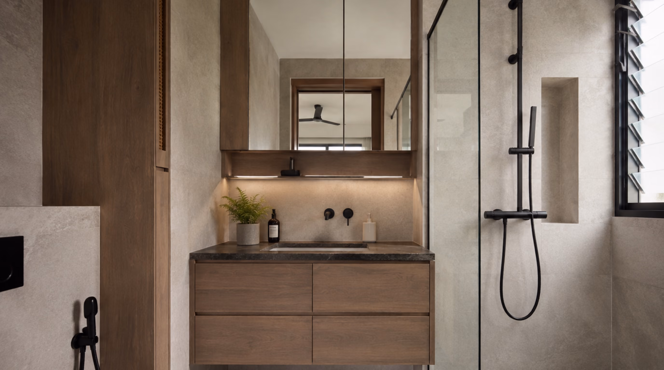 Warm modern rustic interior inspiration for Marsiling homes, photo 9