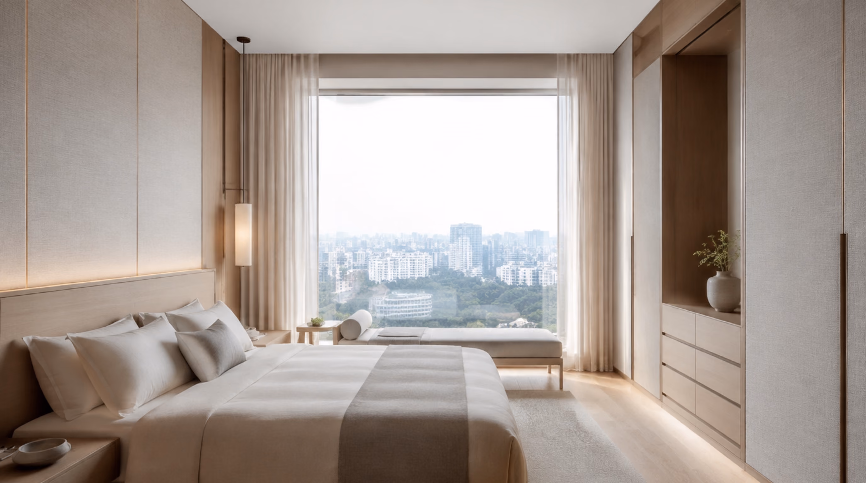 Korean modern naturalism interior design for an Alexandra / Dawson home by Luxior Concept