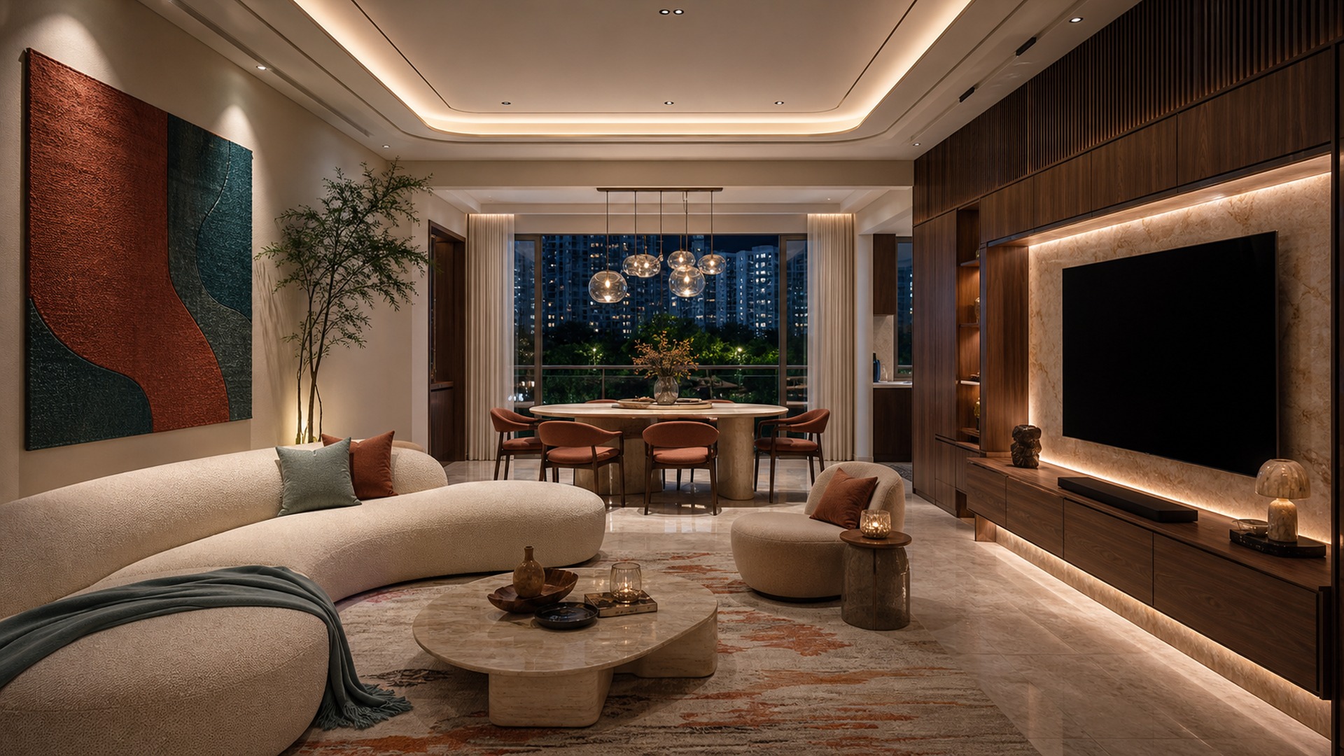 Garden Waterfront I & II @ Tengah living room