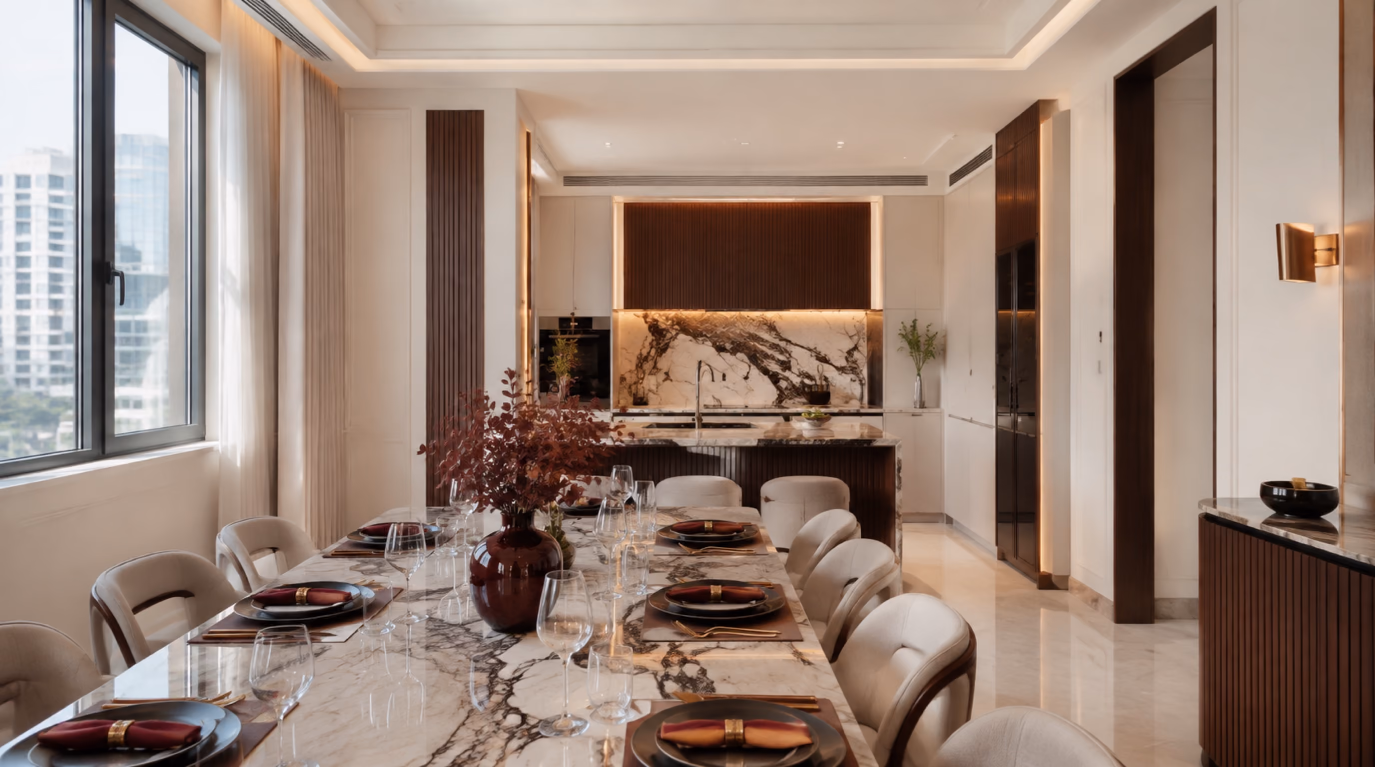 Contemporary regency interior design for a Tanjong Pagar home by Luxior Concept