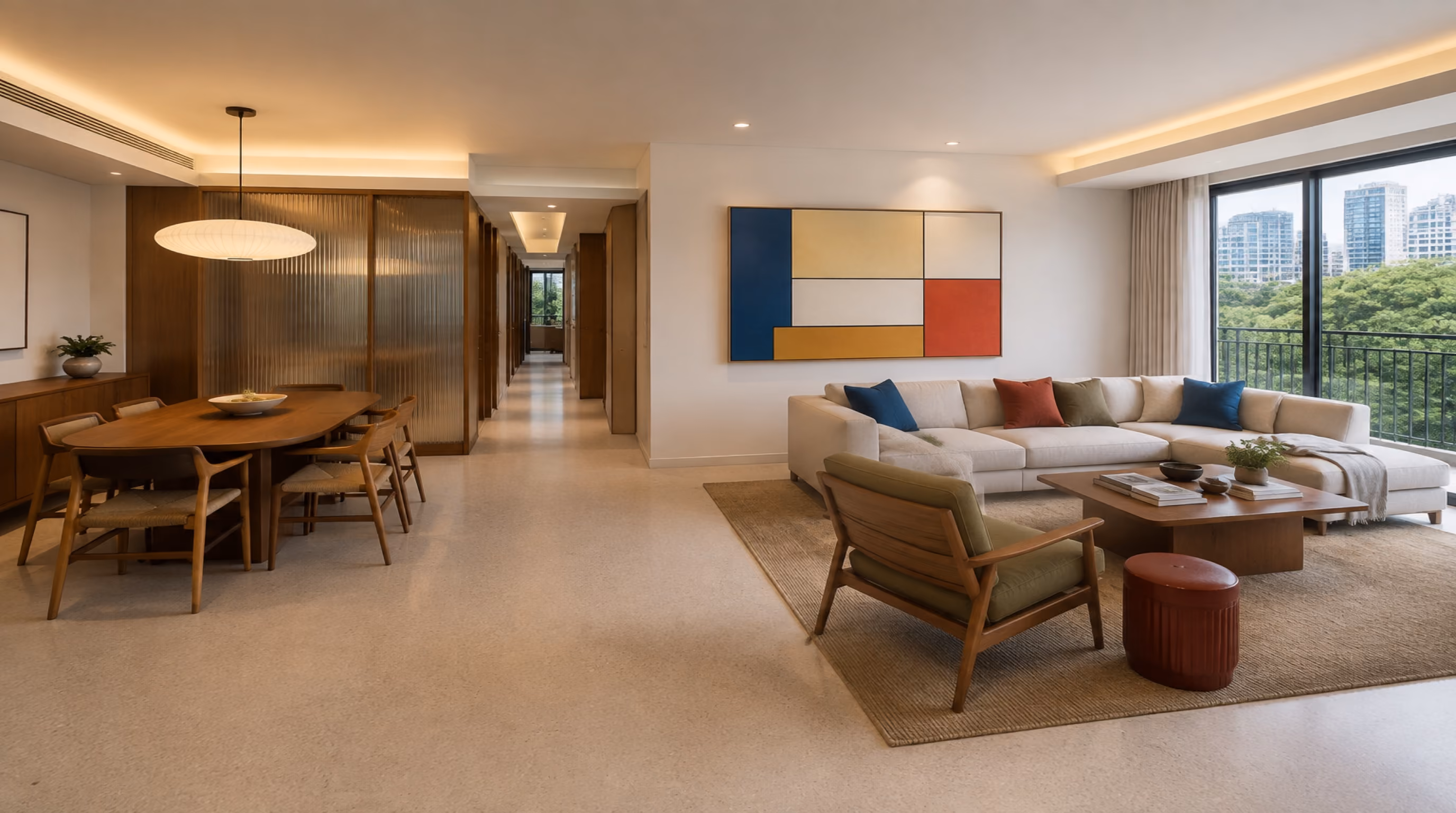 Tropical international style interior design for a Queenstown home by Luxior Concept