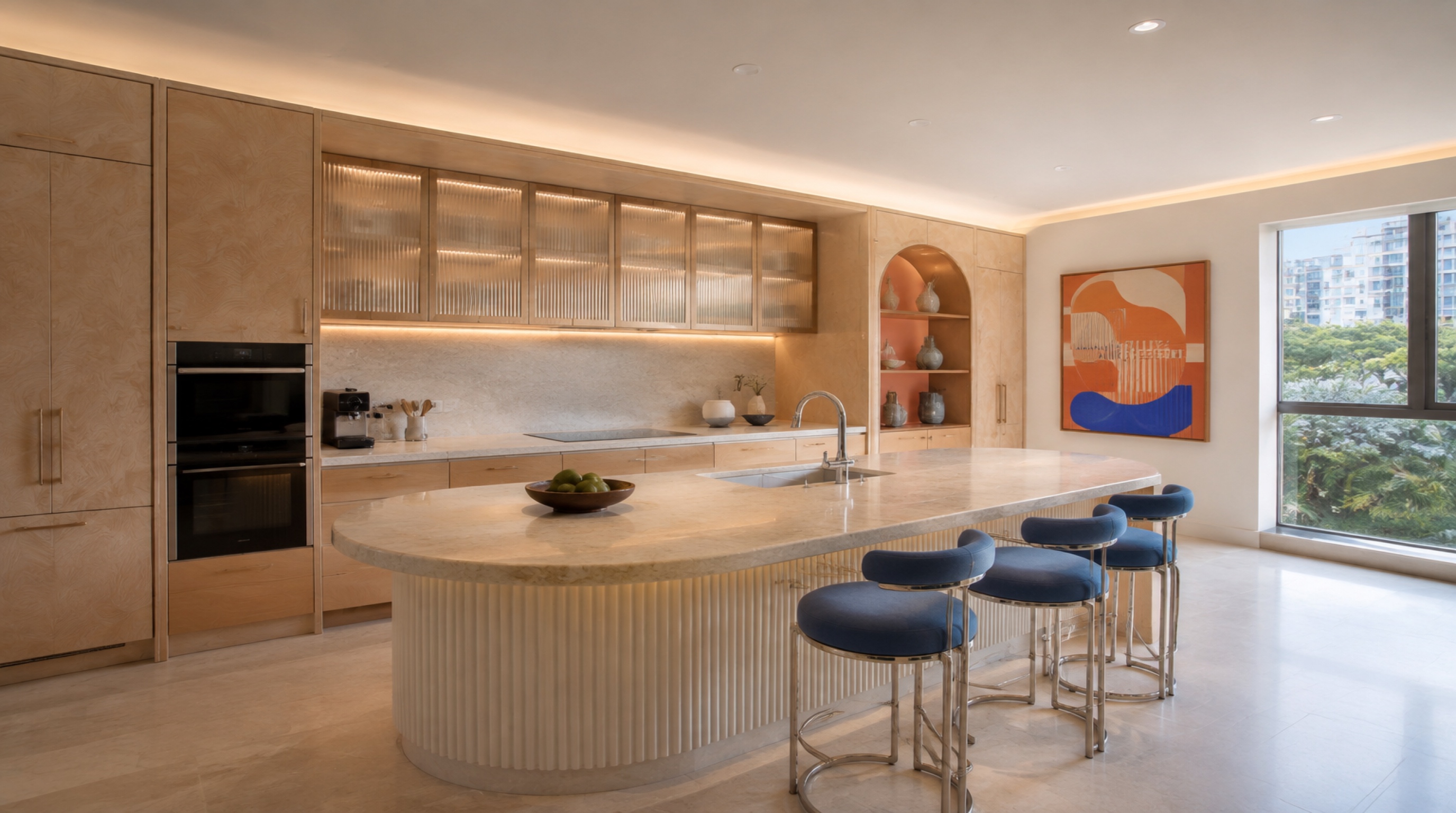 Postmodern coastal elegance interior design for a Marine Parade home by Luxior Concept
