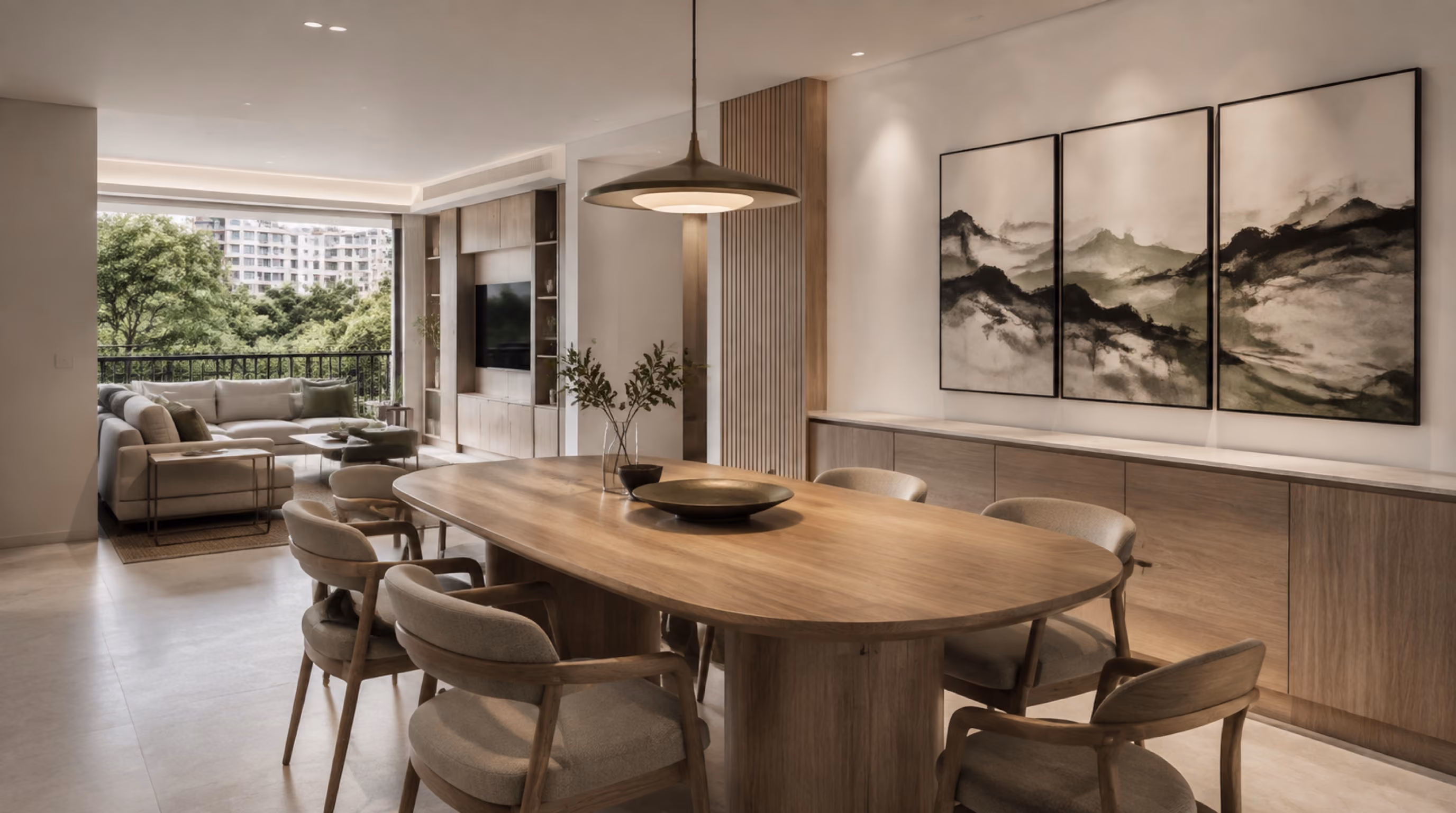 Academic modern naturalism interior design for a Clementi home by Luxior Concept