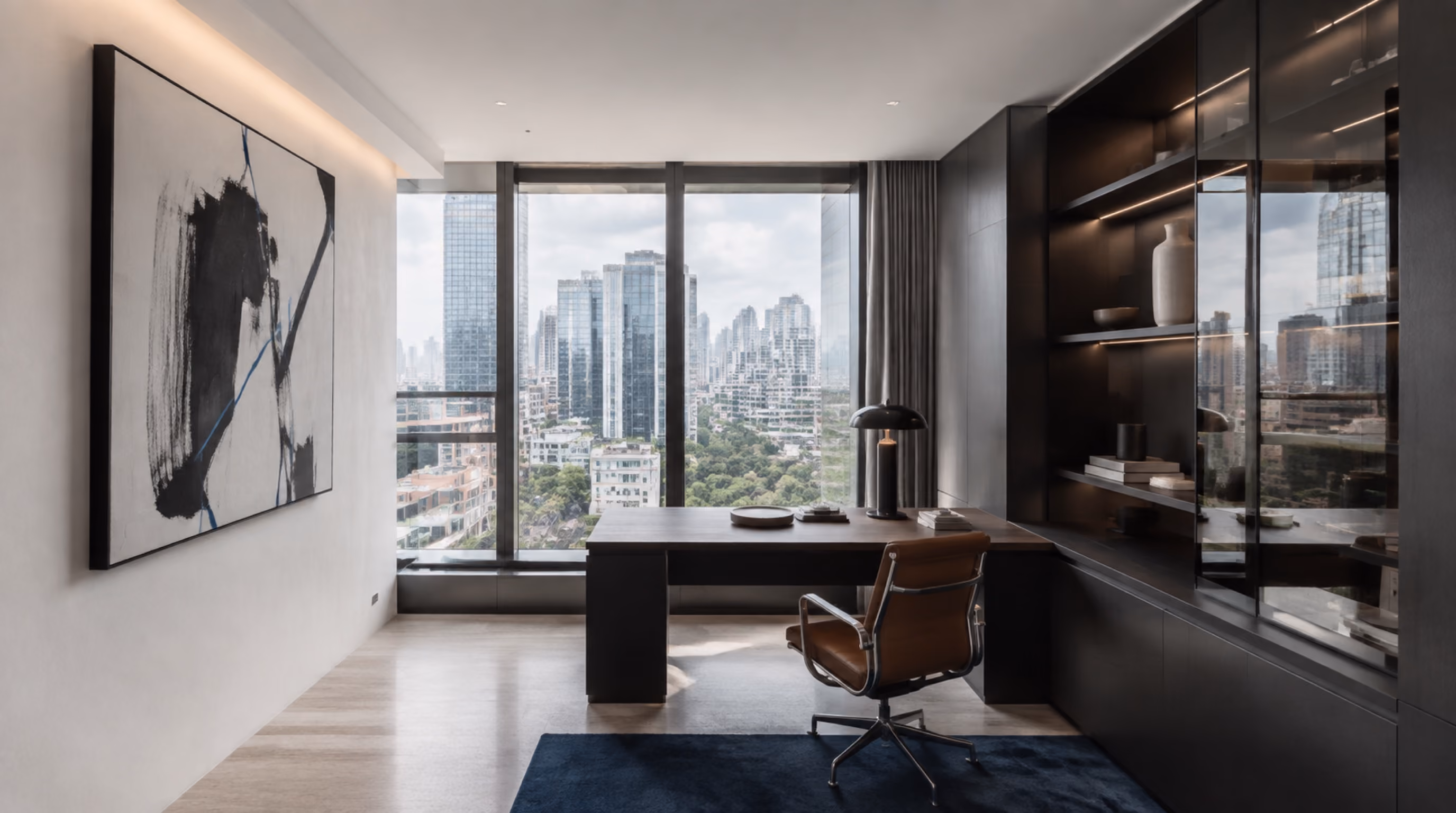 Cosmopolitan gallery modern interior design for a Central Area home by Luxior Concept