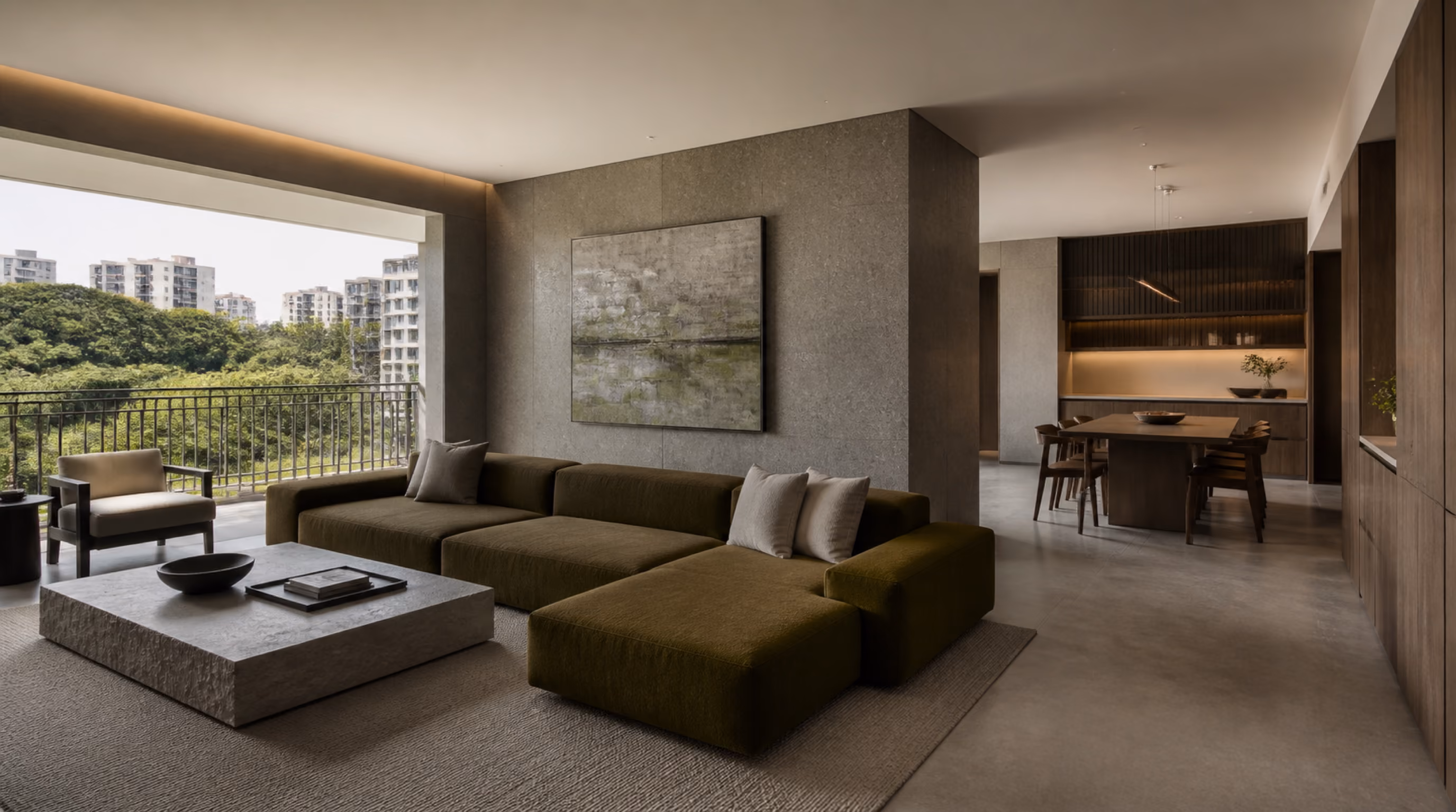 Quarry modernism interior design for a Bukit Batok home by Luxior Concept