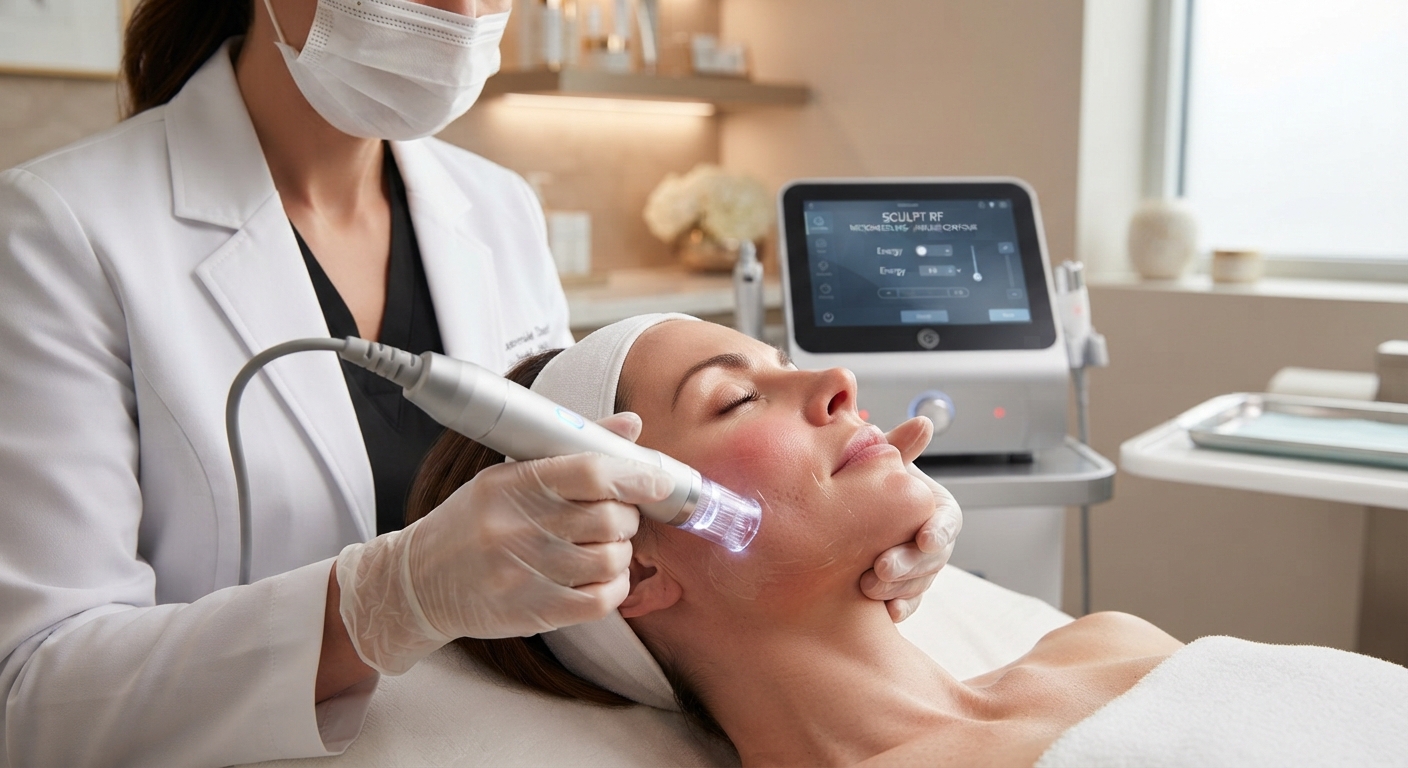 Gua sha facial tools and Sculpt Haus oils on a tray