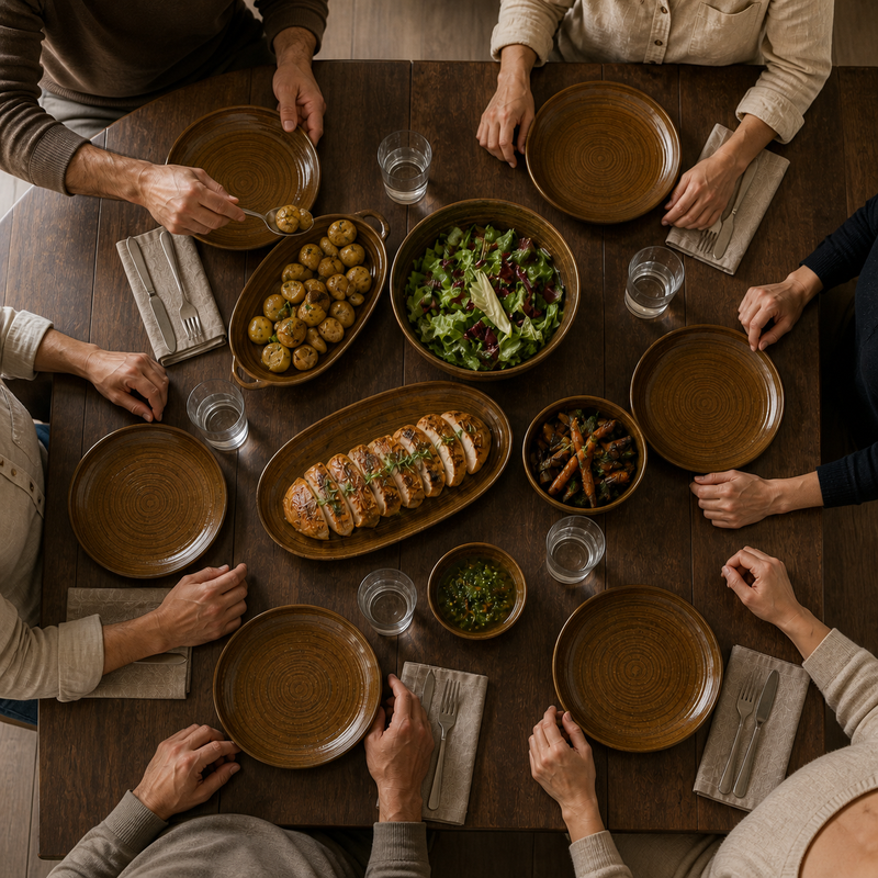 Amber Tides forms used for shared dining
