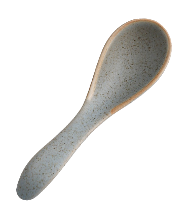 Ceramic Spoon in Smoke Grey