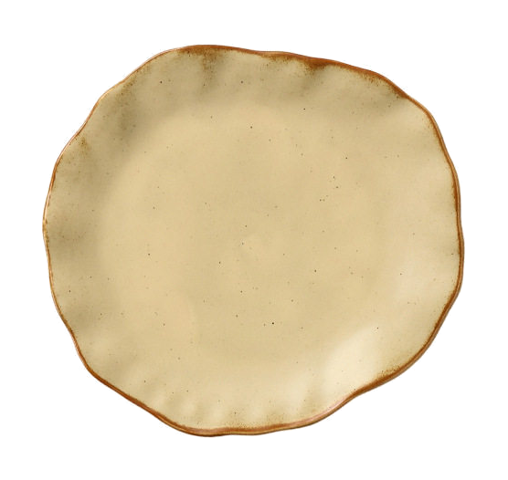 Sunlit Meadow 11-inch Flat Plate shown in warm sand from the original top-view SKU image